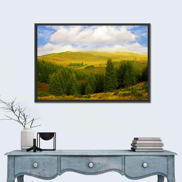 Queen Elizabeth Forest Park Canvas Wall Art-1 Piece-Floating Frame-24" x 16"-Tiaracle