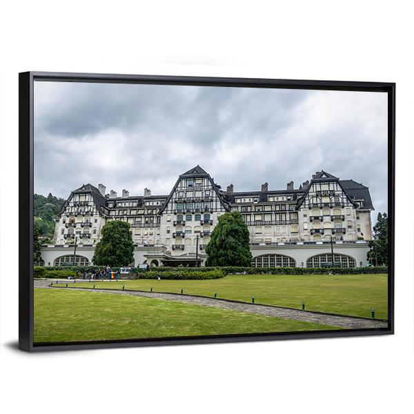 Quitandinha Palace Former Casino Hotel In Brazil Canvas Wall Art-3 Horizontal-Gallery Wrap-25" x 16"-Tiaracle