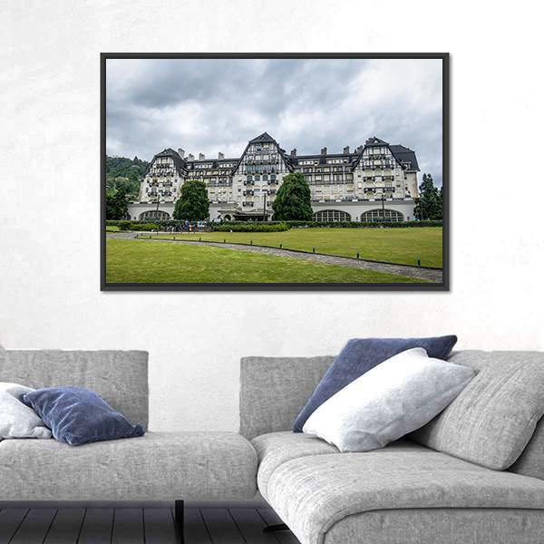 Quitandinha Palace Former Casino Hotel In Brazil Canvas Wall Art-3 Horizontal-Gallery Wrap-25" x 16"-Tiaracle