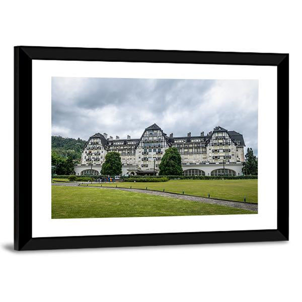 Quitandinha Palace Former Casino Hotel In Brazil Canvas Wall Art-3 Horizontal-Gallery Wrap-25" x 16"-Tiaracle