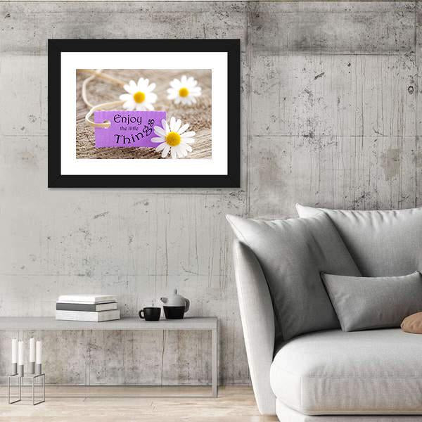Quote "Enjoy The Little Things" Canvas Wall Art-3 Horizontal-Gallery Wrap-25" x 16"-Tiaracle