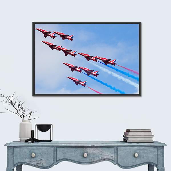 RAF Air Show Canvas Wall Art-1 Piece-Floating Frame-36" x 24"-Tiaracle