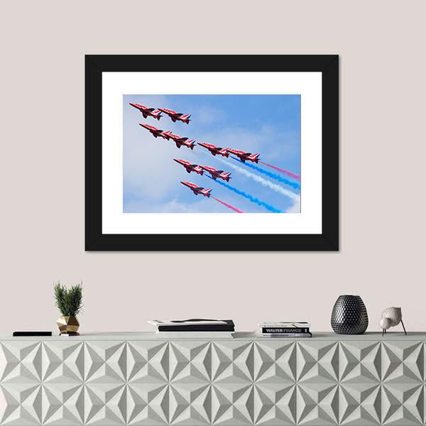 RAF Air Show Canvas Wall Art-1 Piece-Framed Print-42" x 14"-Tiaracle