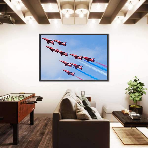 RAF Air Show Canvas Wall Art-5 Horizontal-Gallery Wrap-22" x 12"-Tiaracle