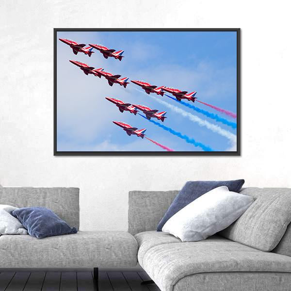 RAF Air Show Canvas Wall Art-5 Horizontal-Gallery Wrap-22" x 12"-Tiaracle
