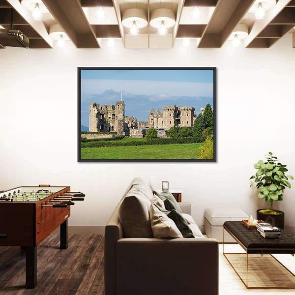 Raglan Castle Canvas Wall Art-3 Horizontal-Gallery Wrap-25" x 16"-Tiaracle