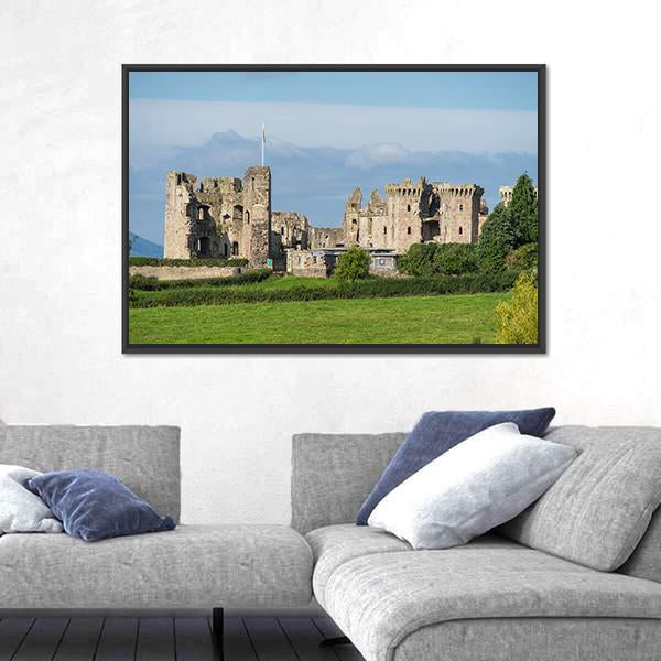 Raglan Castle Canvas Wall Art-3 Horizontal-Gallery Wrap-25" x 16"-Tiaracle