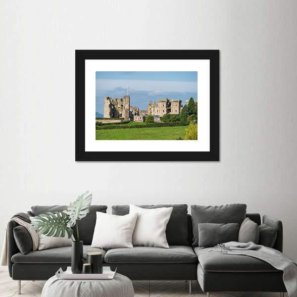 Raglan Castle Canvas Wall Art-3 Horizontal-Gallery Wrap-25" x 16"-Tiaracle