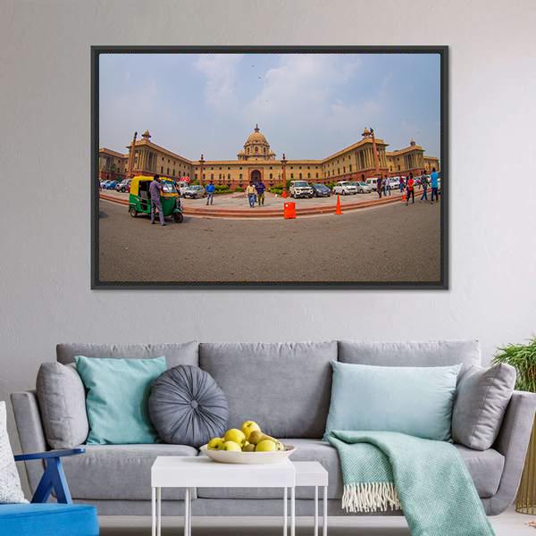 Rashtrapati Bhavan In India Canvas Wall Art-5 Horizontal-Gallery Wrap-22" x 12"-Tiaracle