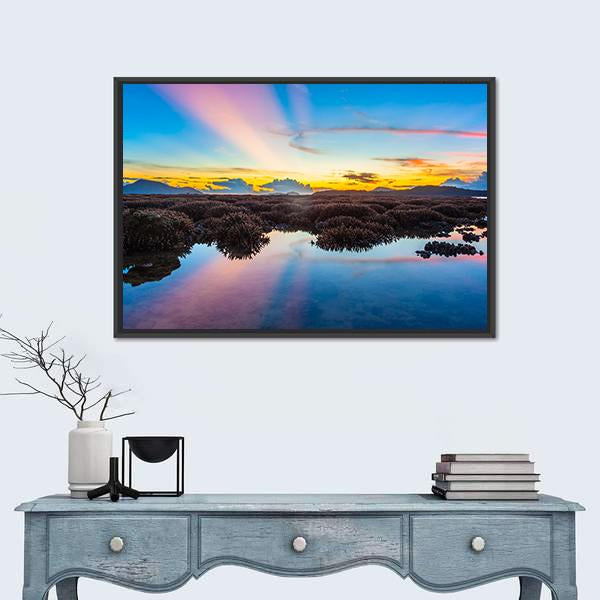 Rawai Beach Phuket Island In Thailand Canvas Wall Art-1 Piece-Floating Frame-24" x 16"-Tiaracle