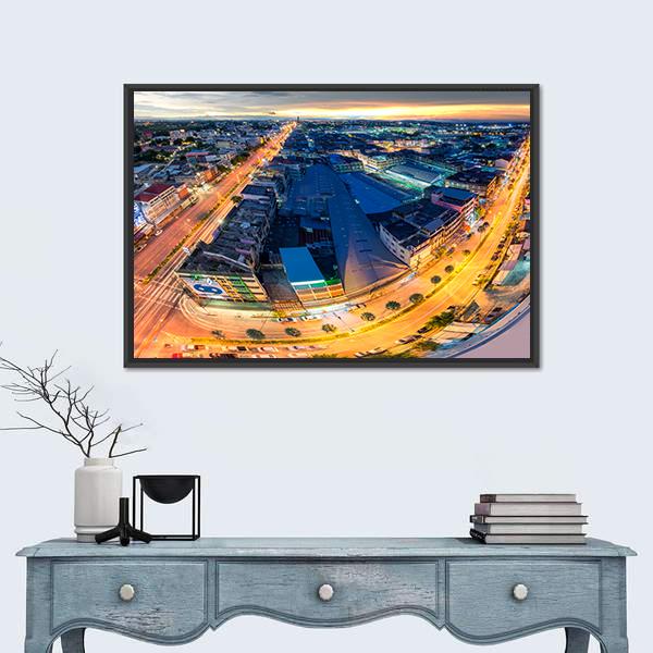 Rayong City In The Eastern Part Of Thailand Canvas Wall Art-1 Piece-Floating Frame-24" x 16"-Tiaracle