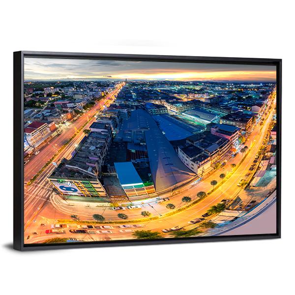 Rayong City In The Eastern Part Of Thailand Canvas Wall Art-3 Horizontal-Gallery Wrap-25" x 16"-Tiaracle