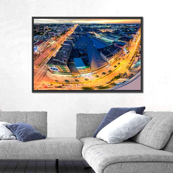 Rayong City In The Eastern Part Of Thailand Canvas Wall Art-3 Horizontal-Gallery Wrap-25" x 16"-Tiaracle