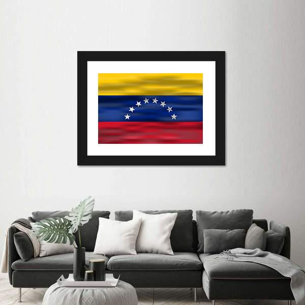 Realistic Flag Venezuela Canvas Wall Art-5 Horizontal-Gallery Wrap-22" x 12"-Tiaracle