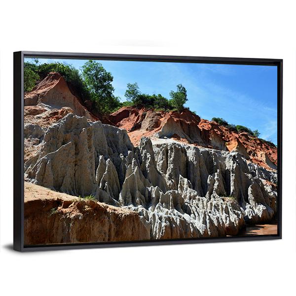 Red Canyon In Vietnam Canvas Wall Art-3 Horizontal-Gallery Wrap-25" x 16"-Tiaracle