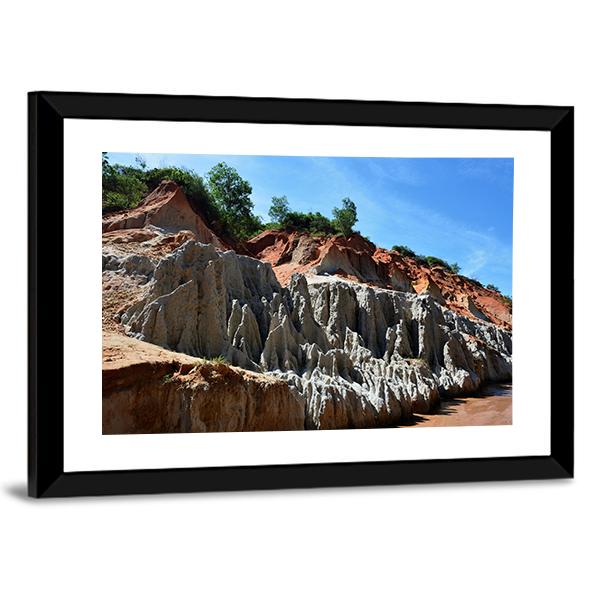 Red Canyon In Vietnam Canvas Wall Art-3 Horizontal-Gallery Wrap-25" x 16"-Tiaracle