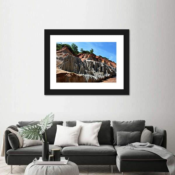Red Canyon In Vietnam Canvas Wall Art-3 Horizontal-Gallery Wrap-25" x 16"-Tiaracle