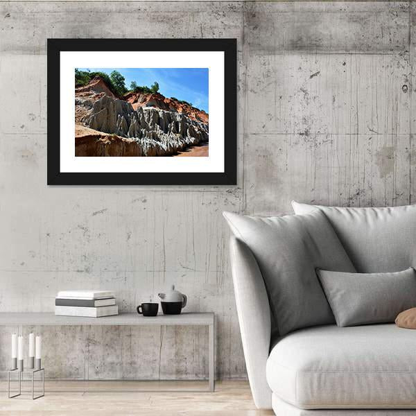 Red Canyon In Vietnam Canvas Wall Art-3 Horizontal-Gallery Wrap-25" x 16"-Tiaracle