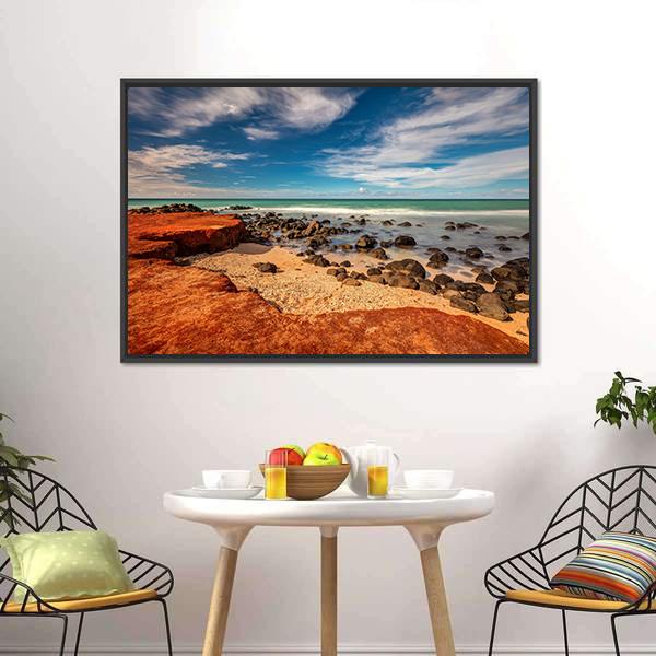 Red Dirt At Baby Beach Canvas Wall Art-1 Piece-Floating Frame-36" x 24"-Tiaracle