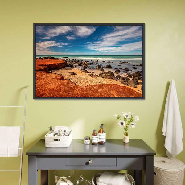 Red Dirt At Baby Beach Canvas Wall Art-5 Horizontal-Gallery Wrap-22" x 12"-Tiaracle