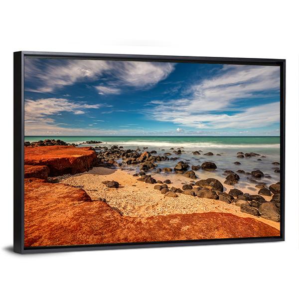 Red Dirt At Baby Beach Canvas Wall Art-5 Horizontal-Gallery Wrap-22" x 12"-Tiaracle