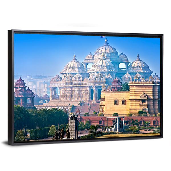 Red Fort In Old Delhi Canvas Wall Art-5 Horizontal-Gallery Wrap-22" x 12"-Tiaracle