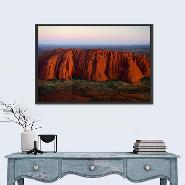 Red Monolith Canvas Wall Art-1 Piece-Floating Frame-24" x 16"-Tiaracle