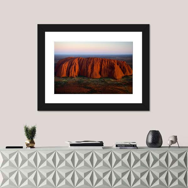 Red Monolith Canvas Wall Art-1 Piece-Framed Print-20" x 16"-Tiaracle