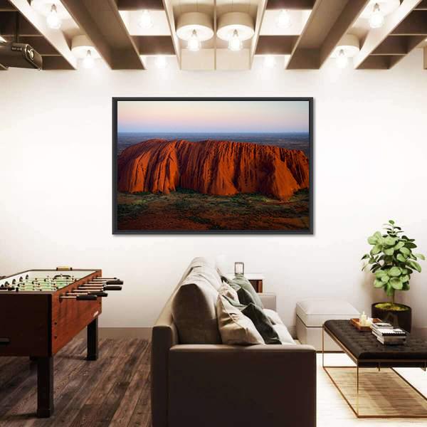 Red Monolith Canvas Wall Art-3 Horizontal-Gallery Wrap-25" x 16"-Tiaracle