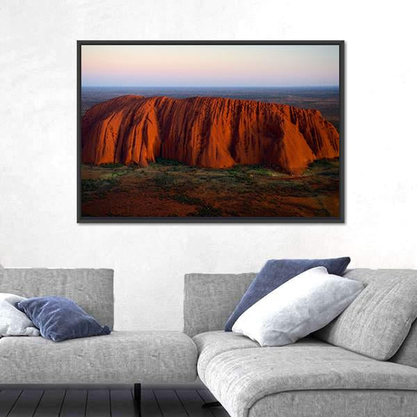 Red Monolith Canvas Wall Art-3 Horizontal-Gallery Wrap-25" x 16"-Tiaracle
