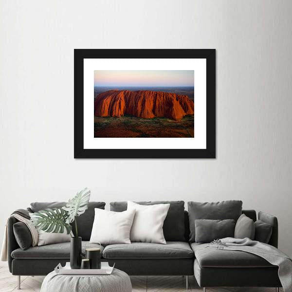 Red Monolith Canvas Wall Art-3 Horizontal-Gallery Wrap-25" x 16"-Tiaracle