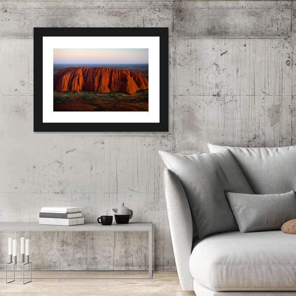 Red Monolith Canvas Wall Art-3 Horizontal-Gallery Wrap-25" x 16"-Tiaracle
