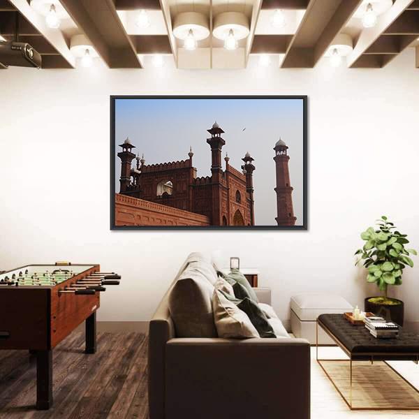 Red Mosque in Lahore Pakistan Canvas Wall Art-5 Horizontal-Gallery Wrap-22" x 12"-Tiaracle