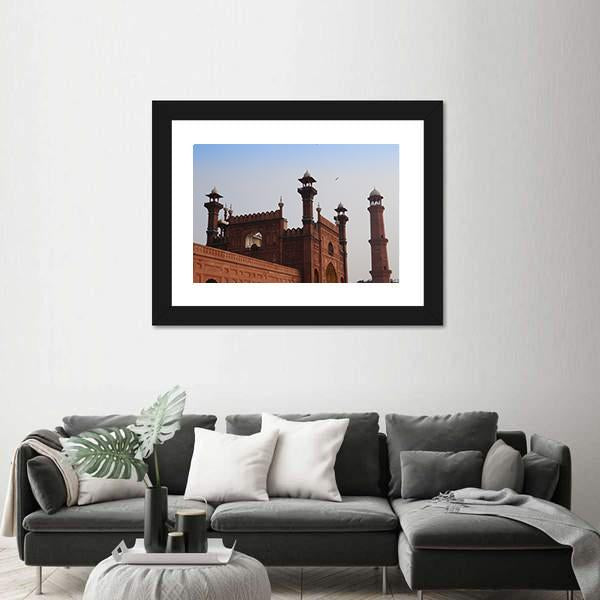 Red Mosque in Lahore Pakistan Canvas Wall Art-5 Horizontal-Gallery Wrap-22" x 12"-Tiaracle