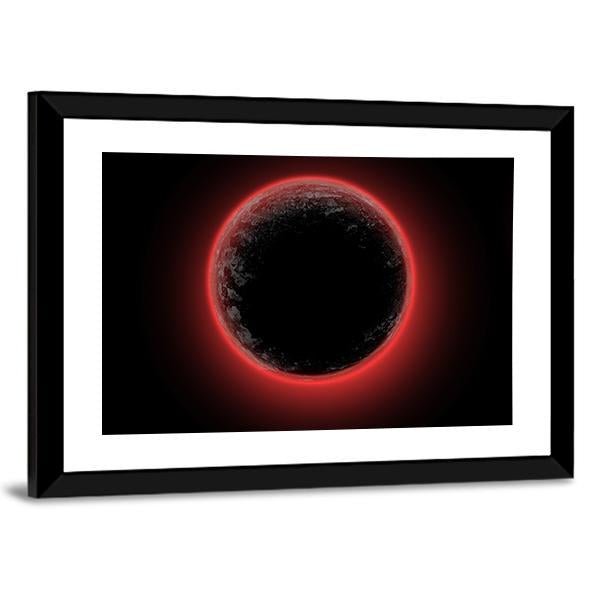 Red Planet From Deep Space Canvas Wall Art-5 Horizontal-Gallery Wrap-22" x 12"-Tiaracle