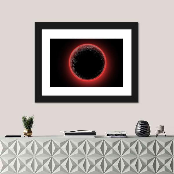 Red Planet From Deep Space Canvas Wall Art-5 Horizontal-Gallery Wrap-22" x 12"-Tiaracle