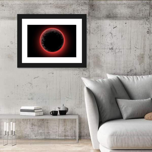 Red Planet From Deep Space Canvas Wall Art-5 Horizontal-Gallery Wrap-22" x 12"-Tiaracle