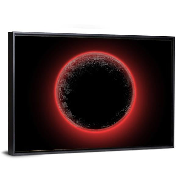 Red Planet From Deep Space Canvas Wall Art-5 Horizontal-Gallery Wrap-22" x 12"-Tiaracle