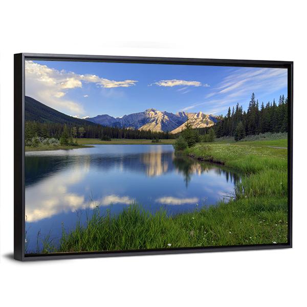 Reflections Into Cascade Ponds Canvas Wall Art-3 Horizontal-Gallery Wrap-25" x 16"-Tiaracle