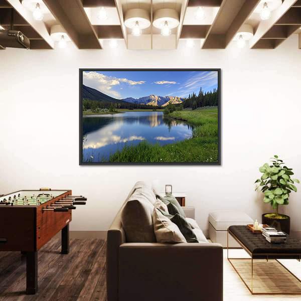Reflections Into Cascade Ponds Canvas Wall Art-3 Horizontal-Gallery Wrap-25" x 16"-Tiaracle
