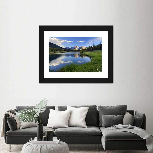 Reflections Into Cascade Ponds Canvas Wall Art-3 Horizontal-Gallery Wrap-25" x 16"-Tiaracle