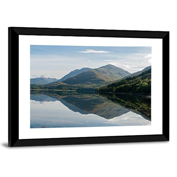 Reflections Of Mountains In Loch Creran Canvas Wall Art-3 Horizontal-Gallery Wrap-25" x 16"-Tiaracle