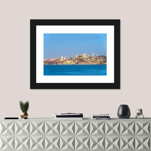 Renaca Resort Town At Valparaiso Region Canvas Wall Art-1 Piece-Framed Print-20" x 16"-Tiaracle