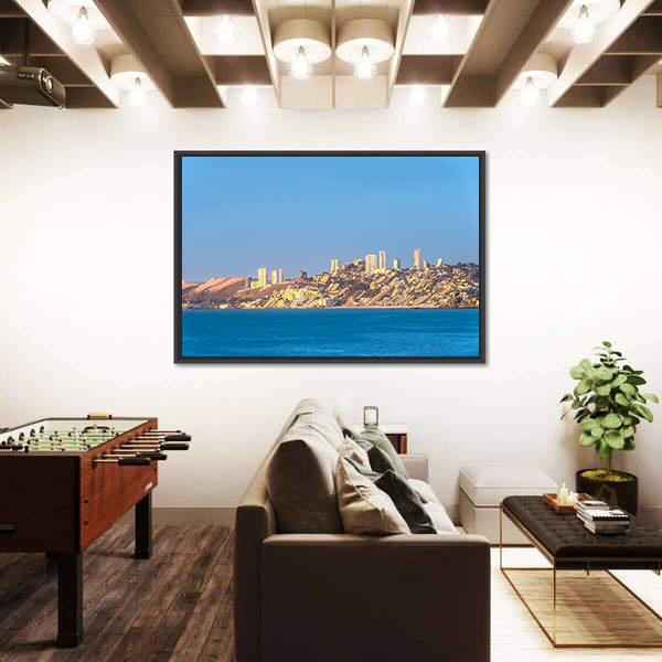 Renaca Resort Town At Valparaiso Region Canvas Wall Art-3 Horizontal-Gallery Wrap-25" x 16"-Tiaracle