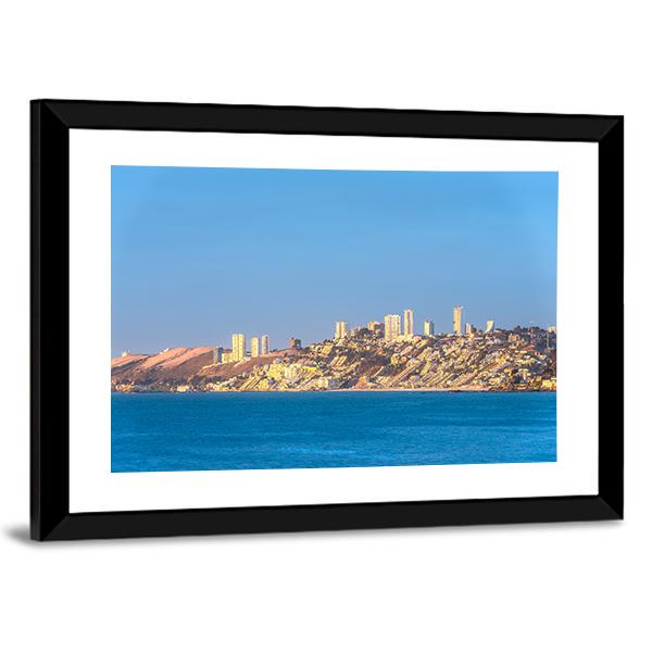 Renaca Resort Town At Valparaiso Region Canvas Wall Art-3 Horizontal-Gallery Wrap-25" x 16"-Tiaracle