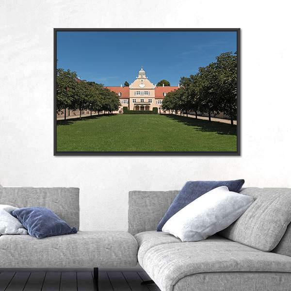 Renaissance Hunting Castle Kranichstein Canvas Wall Art-5 Horizontal-Gallery Wrap-22" x 12"-Tiaracle
