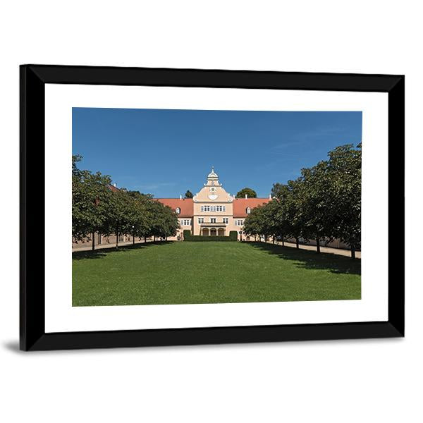 Renaissance Hunting Castle Kranichstein Canvas Wall Art-5 Horizontal-Gallery Wrap-22" x 12"-Tiaracle