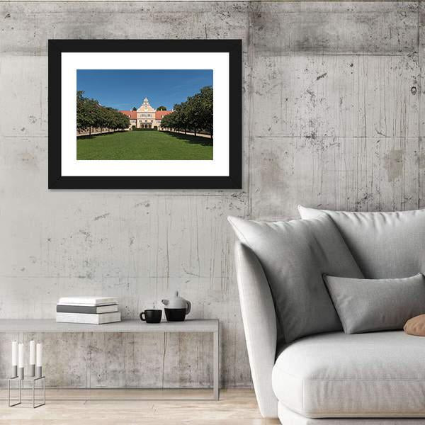 Renaissance Hunting Castle Kranichstein Canvas Wall Art-3 Horizontal-Gallery Wrap-25" x 16"-Tiaracle