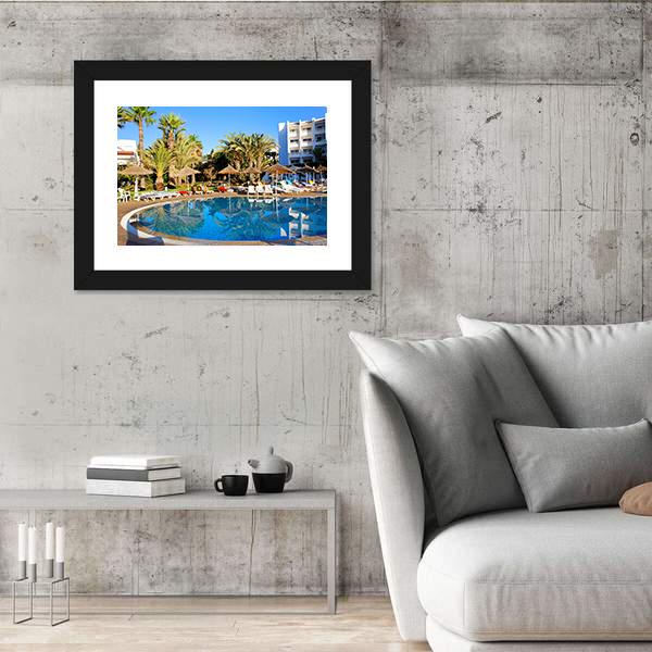 Resort Swimming Pool Canvas Wall Art-3 Horizontal-Gallery Wrap-25" x 16"-Tiaracle