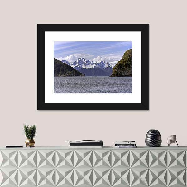 Ressurection Bay Near Seward In Alaska Canvas Wall Art-1 Piece-Framed Print-20" x 16"-Tiaracle